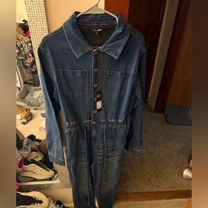 Don’t go denim jumpsuit